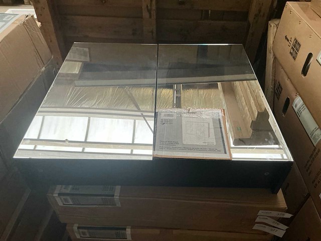 Revital r-spx-ds80 spiegelkast 80cm mat zwart (6x) - afbeelding 2 van  7