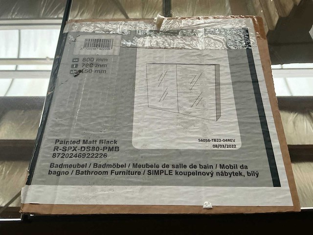 Revital r-spx-ds80 spiegelkast 80cm mat zwart (6x) - afbeelding 7 van  7