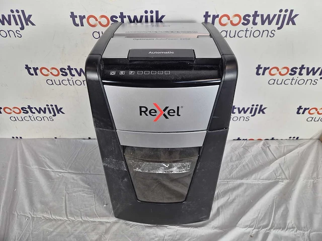 Rexel optimum autofeed+ 225x fluisterstille papierversnipperaar - p4 snippers - automatische invoer tot 225 vel - 60l - zwart - afbeelding 2 van  2