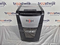 Rexel optimum autofeed+ 225x fluisterstille papierversnipperaar - p4 snippers - automatische invoer tot 225 vel - 60l - zwart - afbeelding 2 van  2