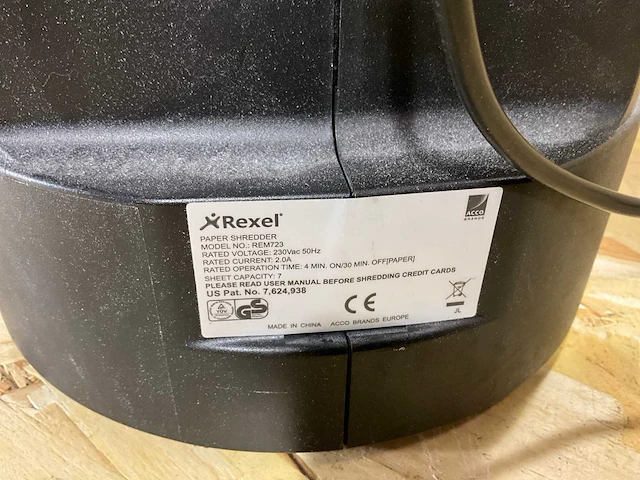 Rexel rem723 papierversnipperaar - afbeelding 4 van  4