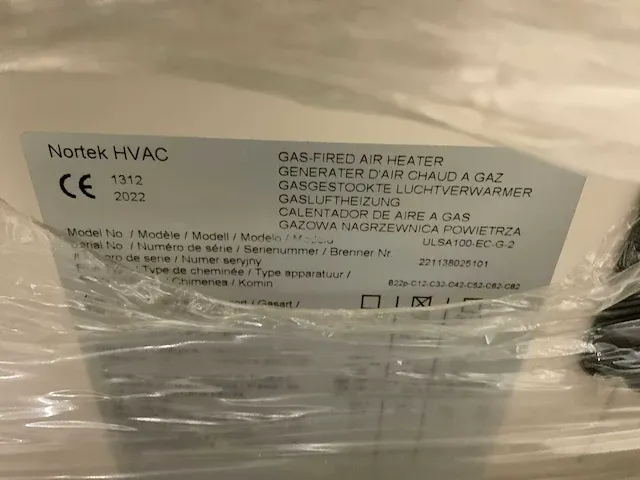 Reznor 15-ulsa 100ec werkplaats heater - afbeelding 6 van  7