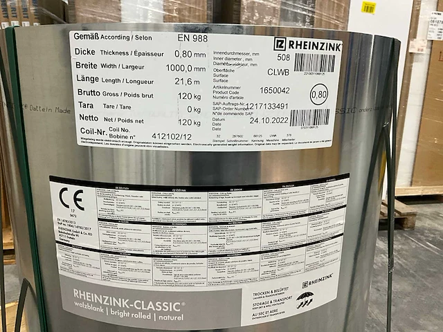 Rheinzink bankzink 21,6m - afbeelding 4 van  4