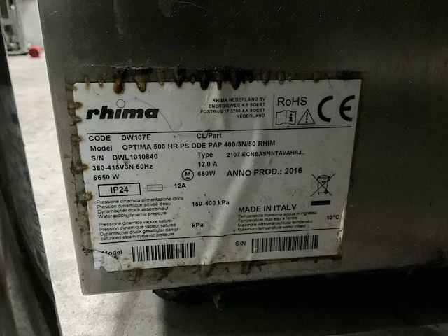 Rhima optima 500 vaatwasmachine - afbeelding 2 van  10