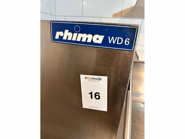 Rhima wd6 korvenvaatwasmachine met aan- en afvoertafel - afbeelding 7 van  7