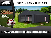Rhino-cross-garages - 2025 - 10x7,6x3,76 m - staalconstructie - afbeelding 3 van  3