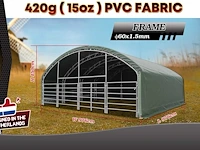 Rhino-cross-shelters cattle tent 9,76x9,76x4,5 m dierenverblijf - afbeelding 3 van  6