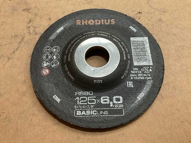 Rhodius rs80 staal 125x6.0 slijpschijf (25x) - afbeelding 1 van  3