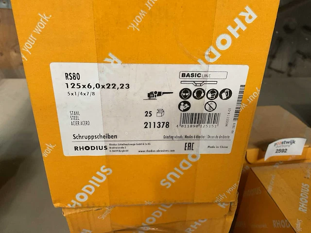 Rhodius rs80 staal 125x6.0 slijpschijf (25x) - afbeelding 2 van  3