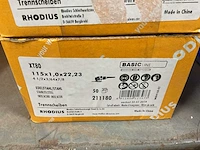 Rhodius xt 80 edelstaal 115x1.0 slijpschijf (250x) - afbeelding 2 van  3