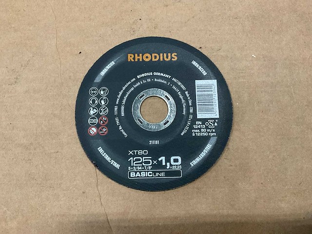 Rhodius xt80 slijpschijf (250x) - afbeelding 1 van  3