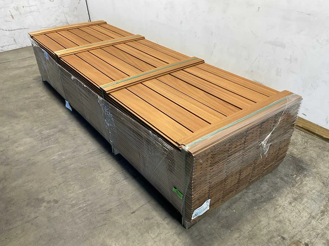 Rhombusprofielplank rib3 ayous thermowood 300x14,5x2,2 cm (25x) - afbeelding 1 van  7