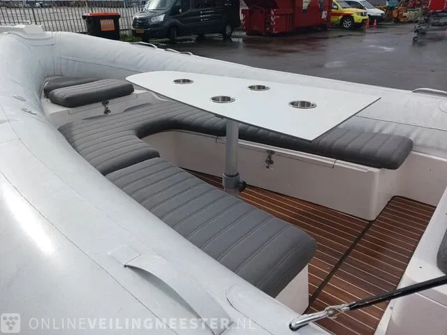 Rib 7.30m jenhal, met 225 pk johnson buitenboordmotor en trailer, wit - afbeelding 3 van  63