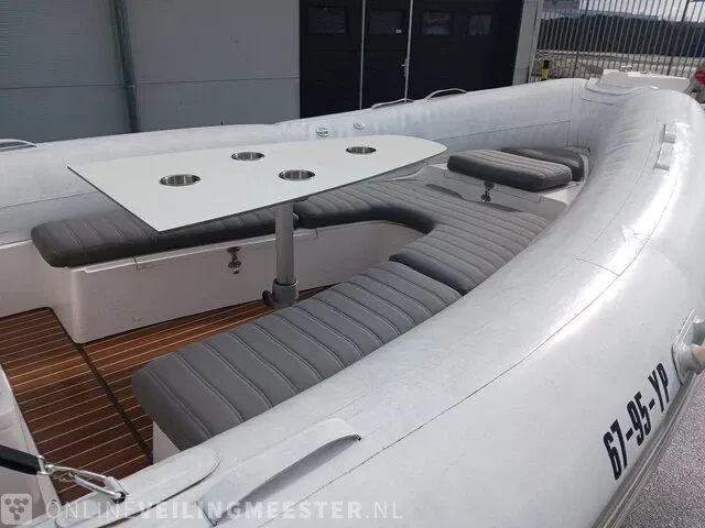 Rib 7.30m jenhal, met 225 pk johnson buitenboordmotor en trailer, wit - afbeelding 4 van  63