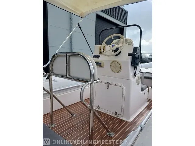 Rib 7.30m jenhal, met 225 pk johnson buitenboordmotor en trailer, wit - afbeelding 6 van  63