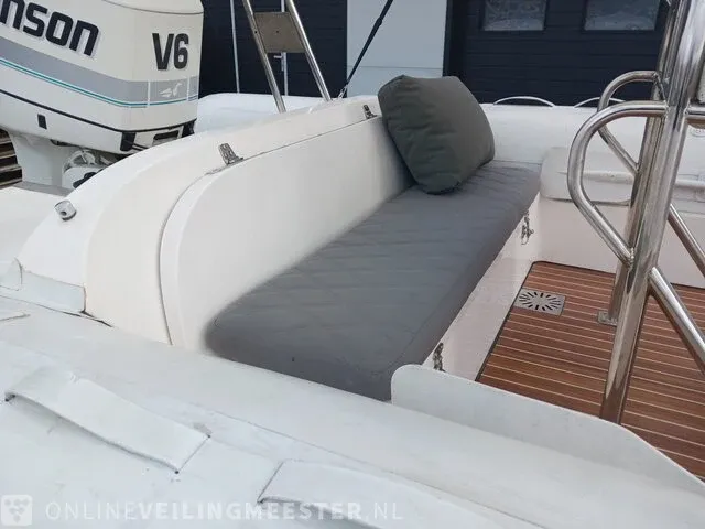 Rib 7.30m jenhal, met 225 pk johnson buitenboordmotor en trailer, wit - afbeelding 7 van  63