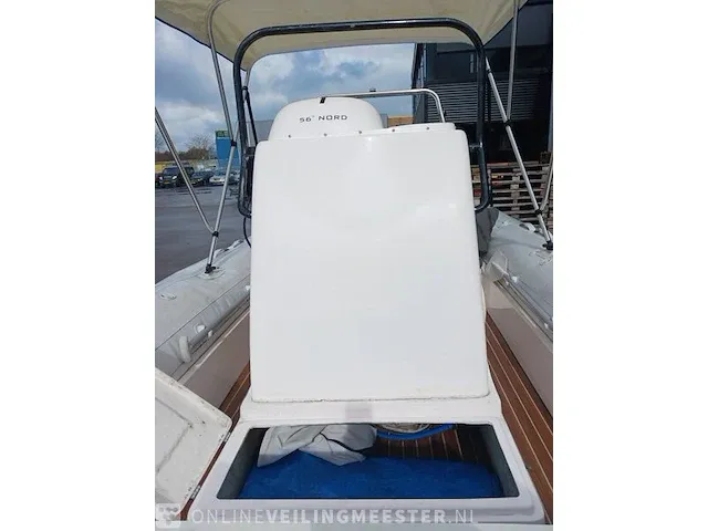 Rib 7.30m jenhal, met 225 pk johnson buitenboordmotor en trailer, wit - afbeelding 15 van  63