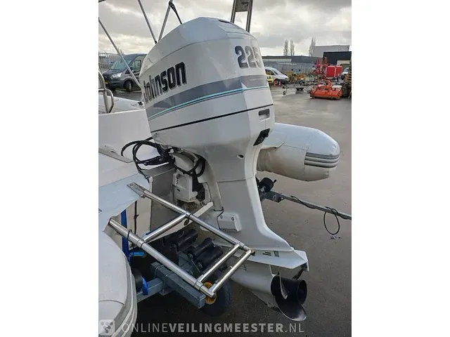 Rib 7.30m jenhal, met 225 pk johnson buitenboordmotor en trailer, wit - afbeelding 39 van  63