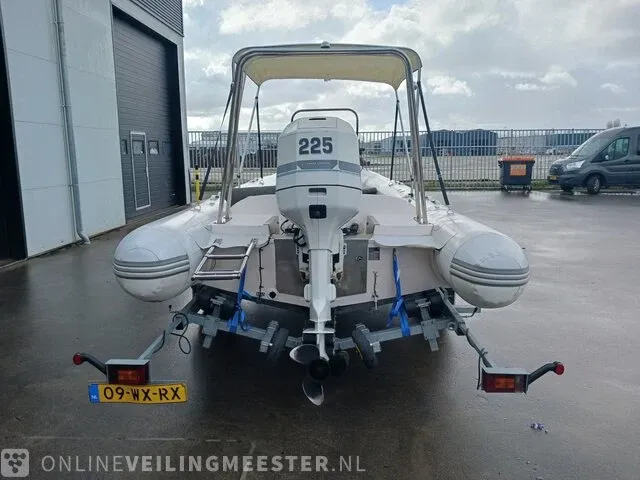 Rib 7.30m jenhal, met 225 pk johnson buitenboordmotor en trailer, wit - afbeelding 34 van  63