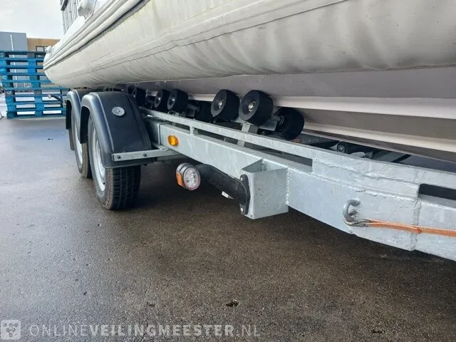 Rib 7.30m jenhal, met 225 pk johnson buitenboordmotor en trailer, wit - afbeelding 48 van  63