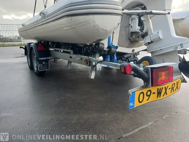 Rib 7.30m jenhal, met 225 pk johnson buitenboordmotor en trailer, wit - afbeelding 53 van  63