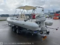 Rib 7.30m jenhal, met 225 pk johnson buitenboordmotor en trailer, wit - afbeelding 45 van  63
