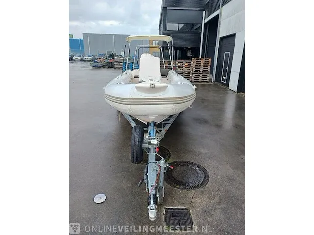 Rib 7.30m jenhal, met 225 pk johnson buitenboordmotor en trailer, wit - afbeelding 61 van  63