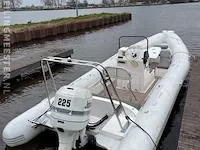 Rib 7.30m jenhal, met 225 pk johnson buitenboordmotor en trailer, wit - afbeelding 62 van  63