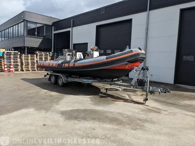 Rib boot met trailer jokerboot, clubman 22, oranje/zwart - afbeelding 1 van  44