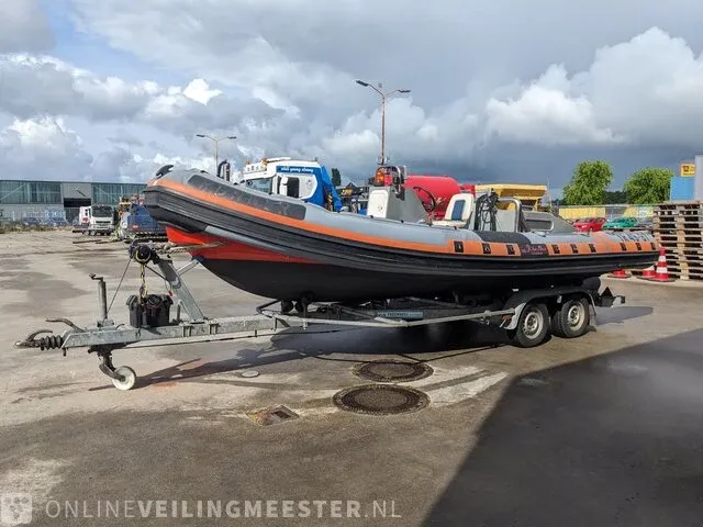 Rib boot met trailer jokerboot, clubman 22, oranje/zwart - afbeelding 41 van  44