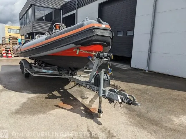 Rib boot met trailer jokerboot, clubman 22, oranje/zwart - afbeelding 43 van  44