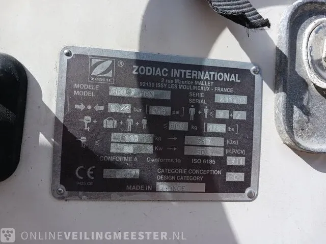 Rib rubberboot inclusief 50 pk motor en trailer zodiac, pro 470, bouwjaar 2001 - afbeelding 9 van  40