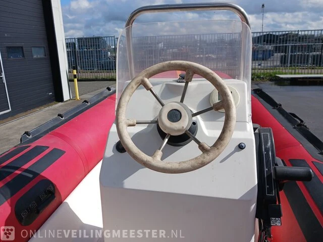 Rib rubberboot inclusief 50 pk motor en trailer zodiac, pro 470, rood, bouwjaar 2001 - afbeelding 3 van  40