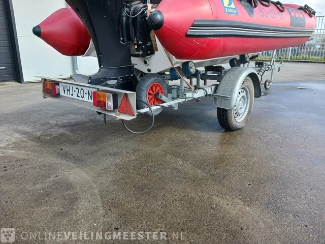 Rib rubberboot inclusief 50 pk motor en trailer zodiac, pro 470, rood, bouwjaar 2001 - afbeelding 18 van  40