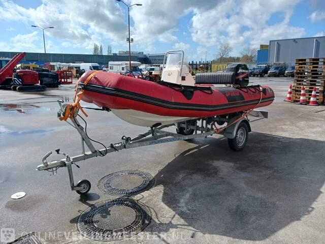 Rib rubberboot inclusief 50 pk motor en trailer zodiac, pro 470, rood, bouwjaar 2001 - afbeelding 38 van  40