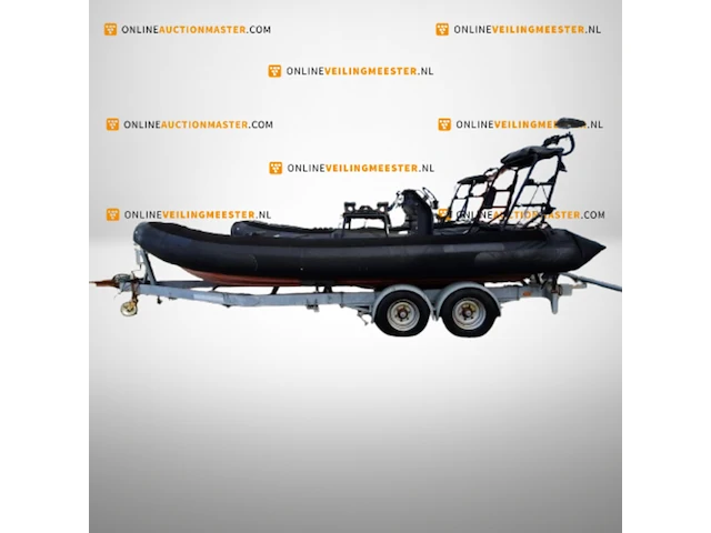 Rib rubberboot met inboard motor (defect) en trailer, o.a duarry, cormoran rr 836 - afbeelding 1 van  35