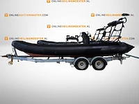 Rib rubberboot met inboard motor (defect) en trailer, o.a duarry, cormoran rr 836