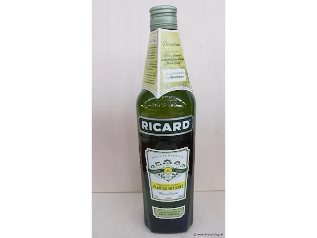 Ricard pastis de marseille - 70 cl - winkelverkoopprijs € 21.95 - afbeelding 1 van  3