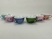 Richard ginorri, zes gekleurde koffiemokken - afbeelding 1 van  3