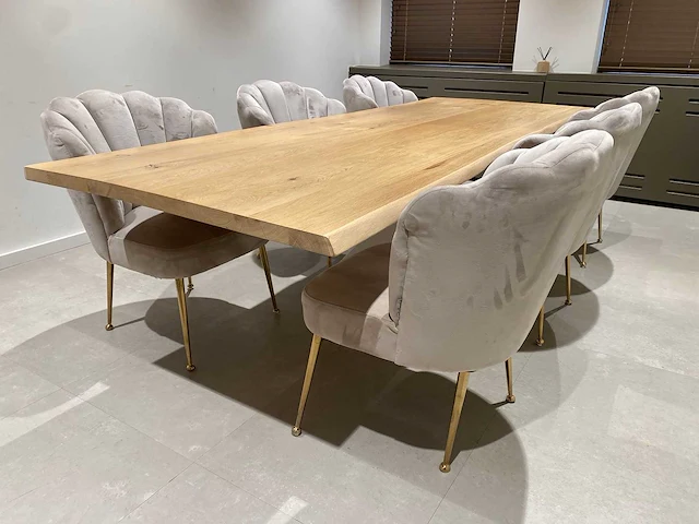 Richmond - 6p design set 280x106 - boomstam/ schelpstoel - afbeelding 1 van  26