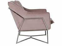 Richmond aurelia pink velvet silver fauteuil - afbeelding 4 van  4