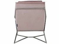 Richmond aurelia pink velvet silver fauteuil - afbeelding 3 van  4