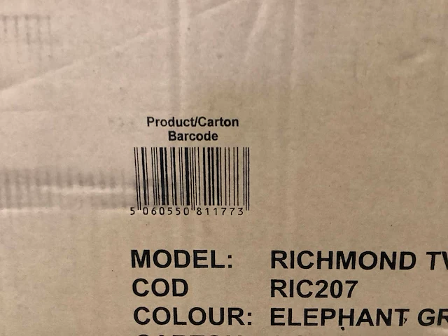 Richmond elephant grey/pale oak tv meubel (3x) - afbeelding 5 van  5