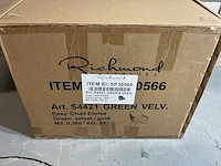 Richmond eloise green velvet fauteuil - afbeelding 4 van  5