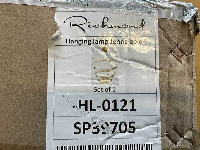 Richmond jenna gold hanglamp - afbeelding 3 van  3