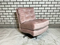 Richmond swinger pink velvet fauteuil - afbeelding 1 van  5