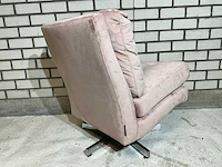 Richmond swinger pink velvet fauteuil - afbeelding 2 van  5