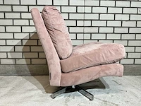 Richmond swinger pink velvet fauteuil - afbeelding 3 van  5