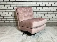Richmond swinger pink velvet fauteuil - afbeelding 1 van  5