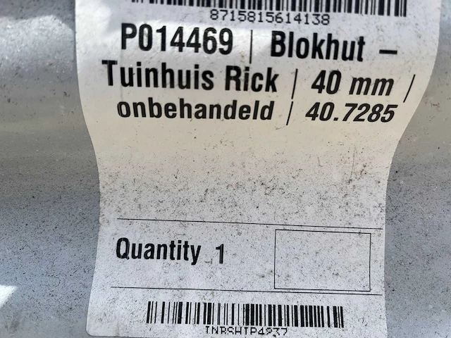 Rick - tuinhuis 40 mm 5800x2800x2430mm - afbeelding 7 van  8